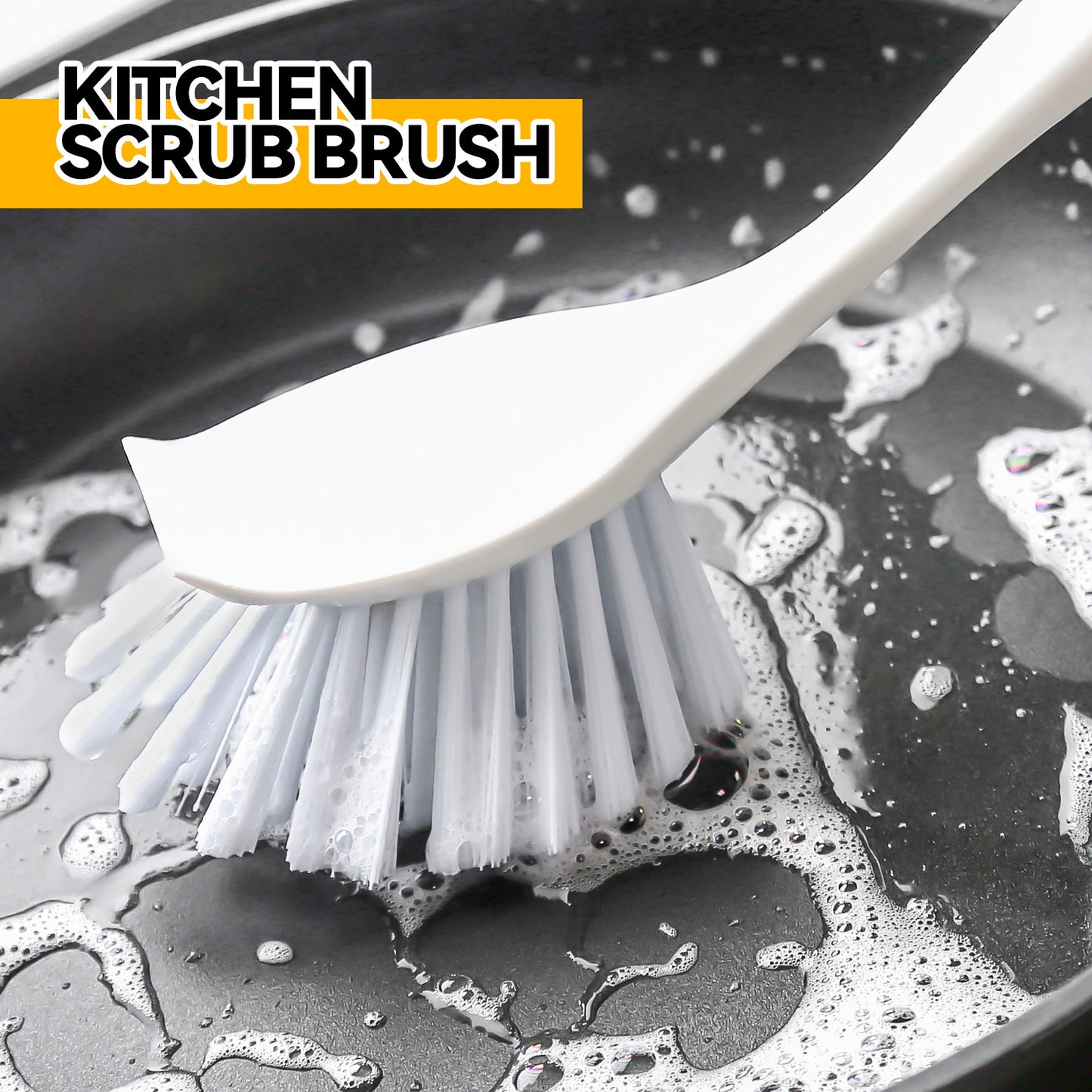propuri Kitchen Cleaning Brush, durable nylon bristles,7Pack Green