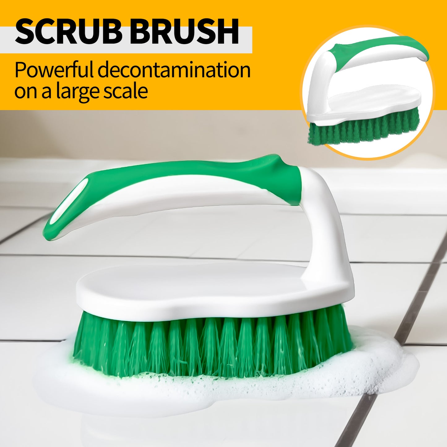 propuri Deep Cleaning Brush Set, Pool Brush, Scrub Pads with Scraper Tip Scouring Pads, for Pool Walls, Bathroom, Floor 7 Pack Green