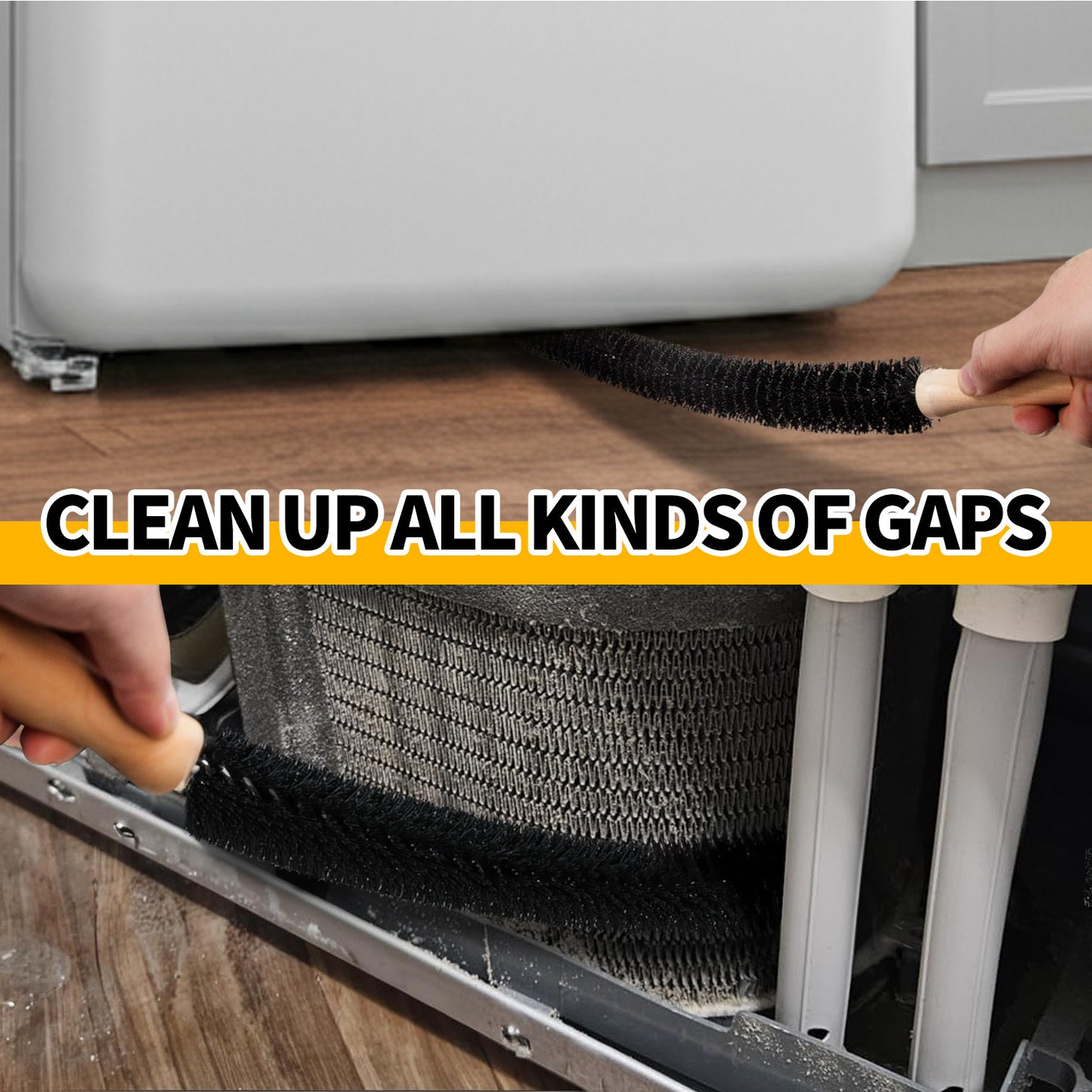 propuri Dryer Vent Cleaning Kit Clothes Dryer Lint Brush Vent Trap Cleaner Home Essentials Long Flexible Vacuum Brush,2Pack