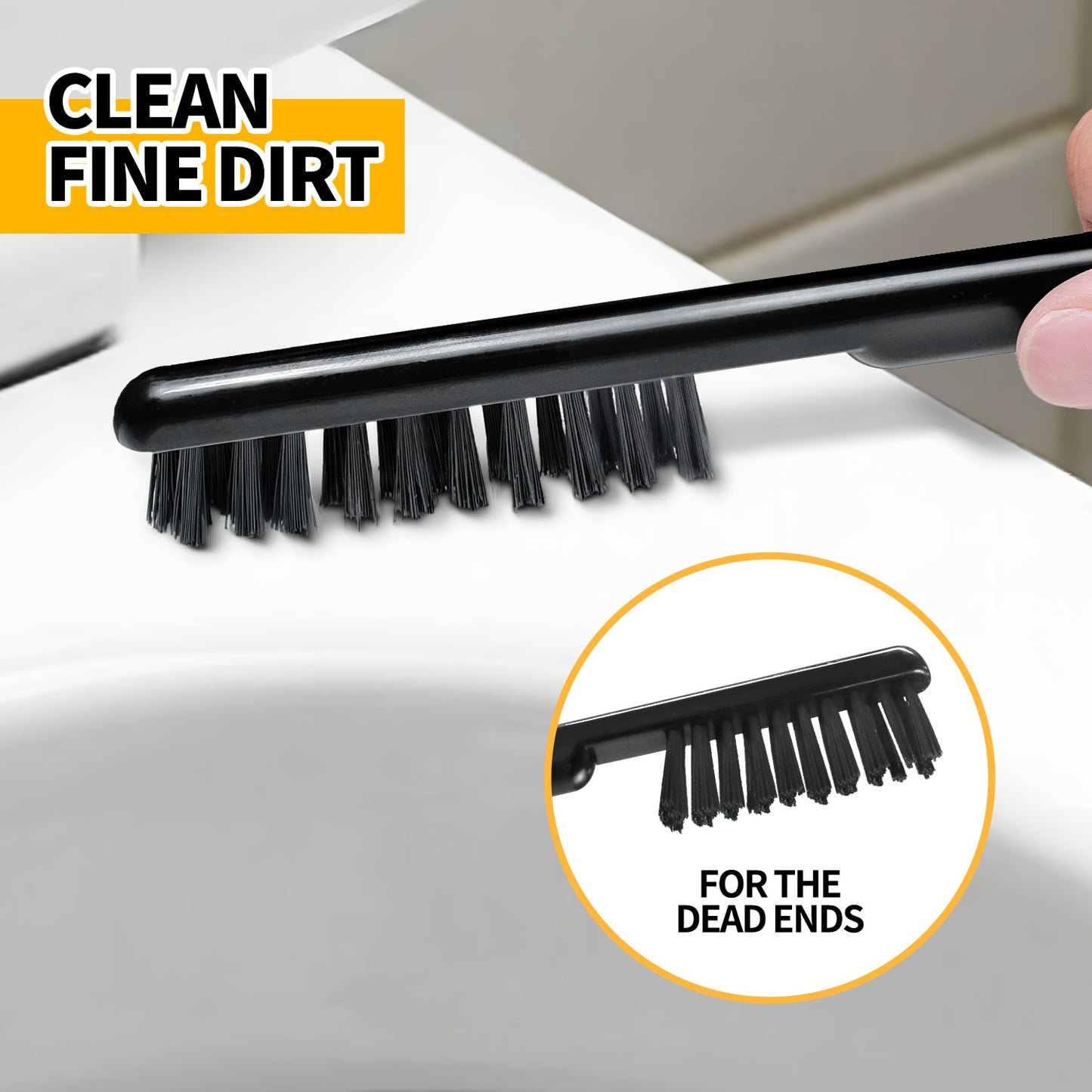 propuri 2 in 1 Toilet Plunger and Brush Set,Extended Handle Plunger,Bathroom Cleaning Tools,1PACK Black