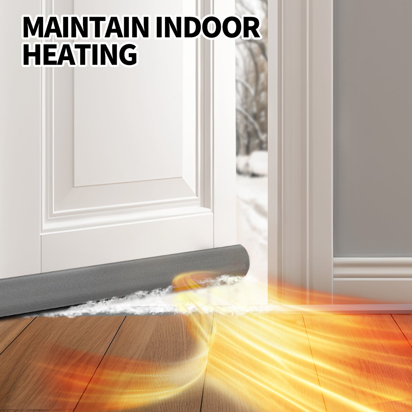 propuri Door Draft Stopper Door Sweep Weather Stripping Noise Blocker Window Breeze Blocker Adjustable Door Sweeps, Grey