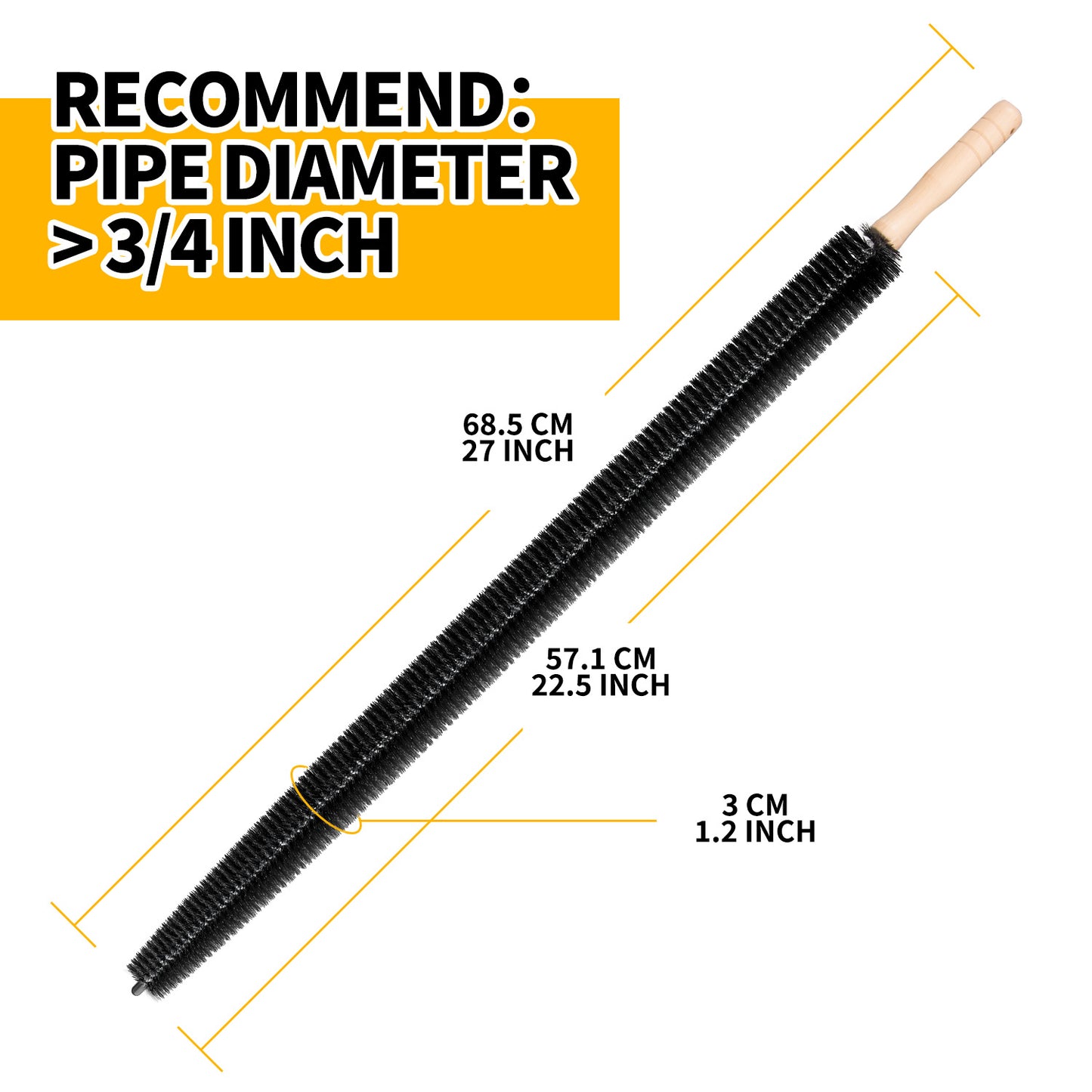 propuri Dryer Vent Cleaning Kit Clothes Dryer Lint Brush Vent Trap Cleaner Home Essentials Long Flexible Vacuum Brush,2Pack
