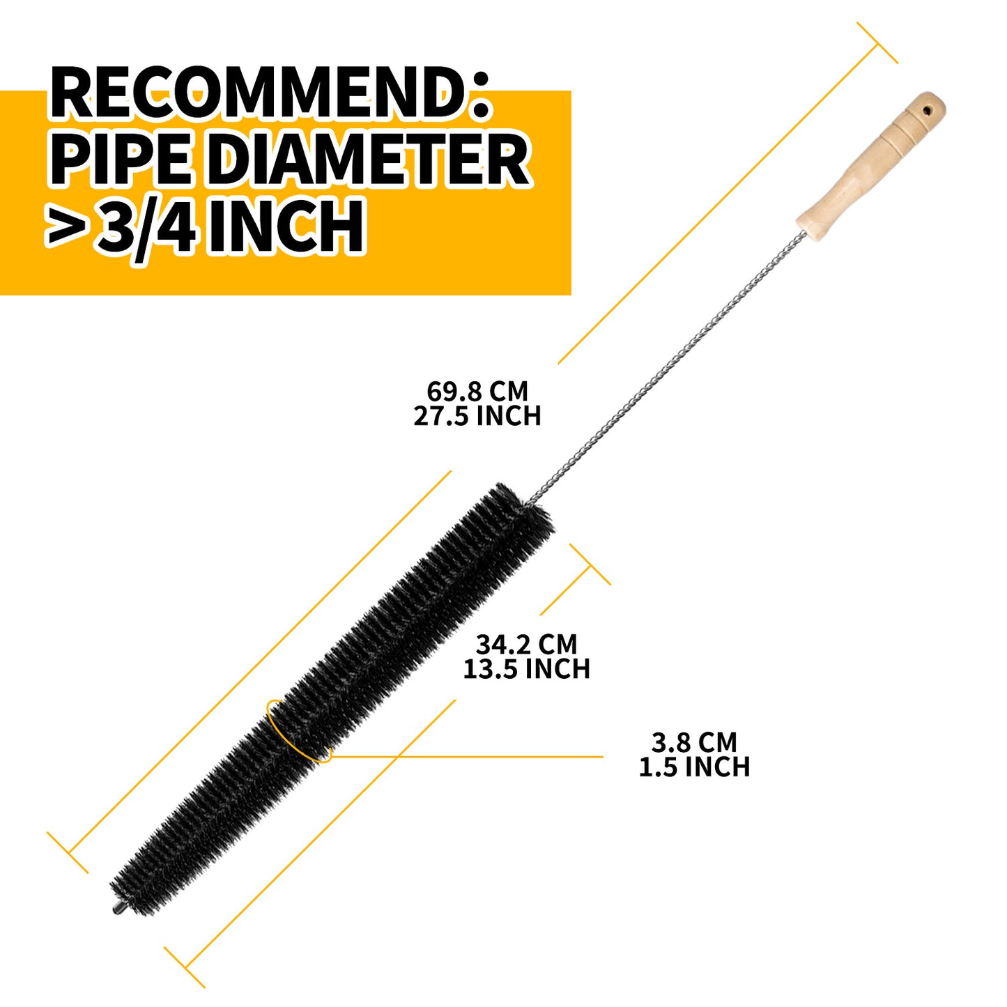 propuri Dryer Vent Cleaning Kit Clothes Dryer Lint Brush Vent Trap Cleaner Home Essentials Long Flexible Vacuum Brush,2Pack