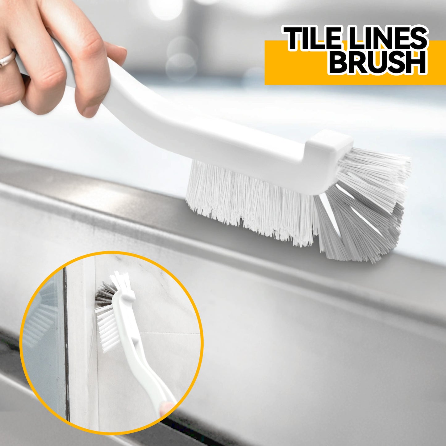 propuri Kitchen Cleaning Brush, durable nylon bristles,7Pack Green