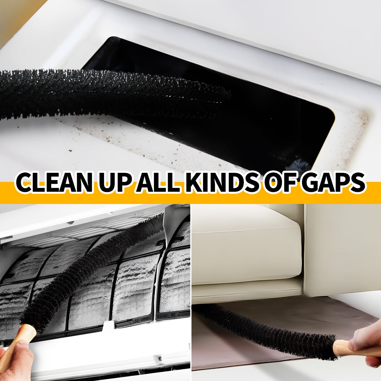 propuri Dryer Vent Cleaning Kit Clothes Dryer Lint Brush Vent Trap Cleaner Home Essentials Long Flexible Vacuum Brush,2Pack