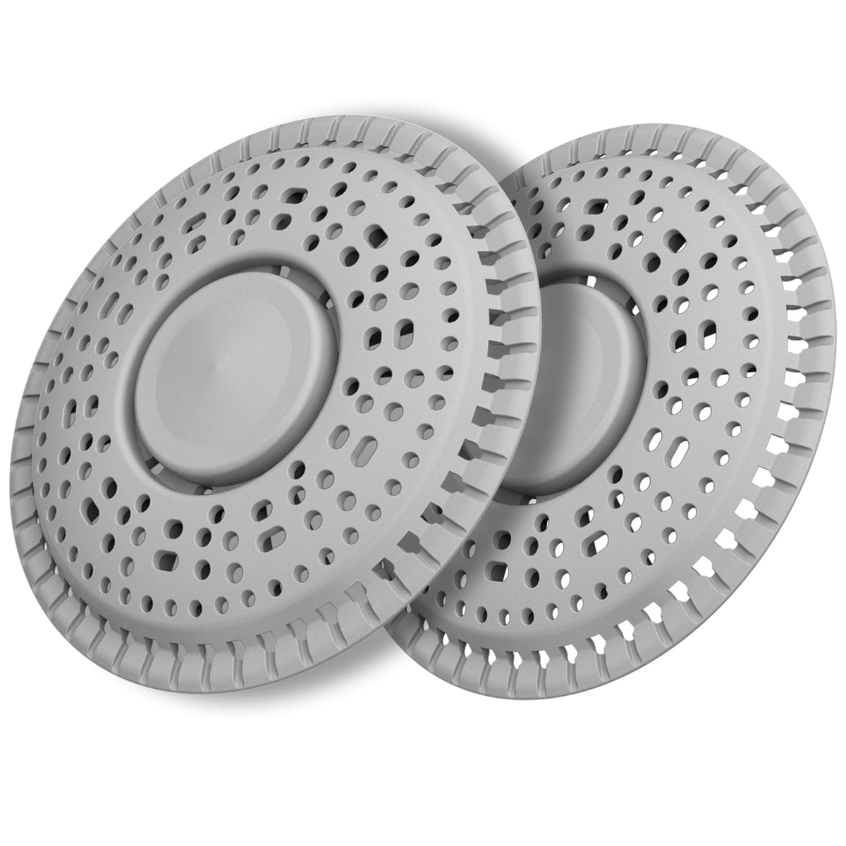 propuri Shower Drain Hair Catcher, Premium Silicone Drain & Shower Drain Cover for Shower Room, Bathroom, Sink, 2Pack Gray