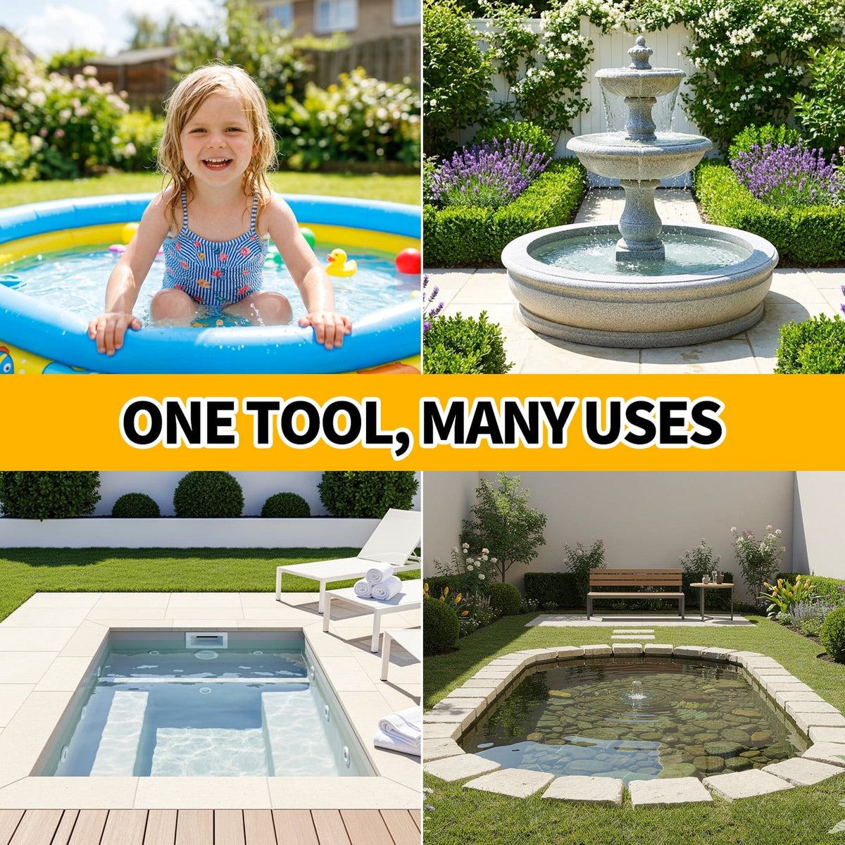 24¡±-36" Hot Tub Pool Skimmer Net with Pole All-Metal Aluminum Frame & Handle for Small Above Ground Pools - Lightweight Pool Skimmer Net for Daily Leaves Bugs Removal Easy Cleaning, Metal Blue