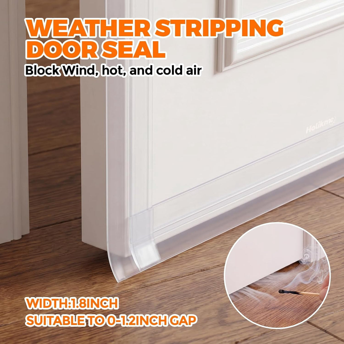 CHIC LINK Weather Stripping Seal Strip Self-Adhesive Door & Window , 1.4 in x 65 ft Draft Stopper (3-Pack)