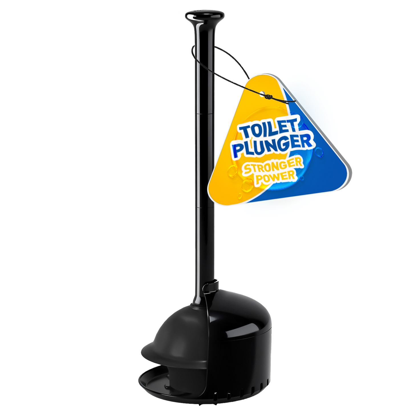 propuri Toilet Plunger with Holder,Heavy Duty Plunger with Cover,Bathroom Decor Accessories,Toilet Clean,Black