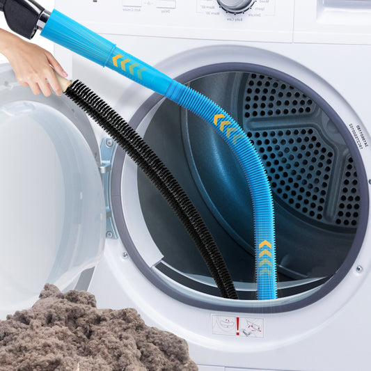 propuri Dryer Vent Cleaning Kit, Dryer Lint Vacuum Attachment and Flexible Dryer Lint Brush, Vacuum Hose Attachment, 2PCS Blue