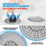 propuri Shower Drain Hair Catcher, Premium Silicone Drain & Shower Drain Cover for of Shower Room, Bathroom, Sink, Gray