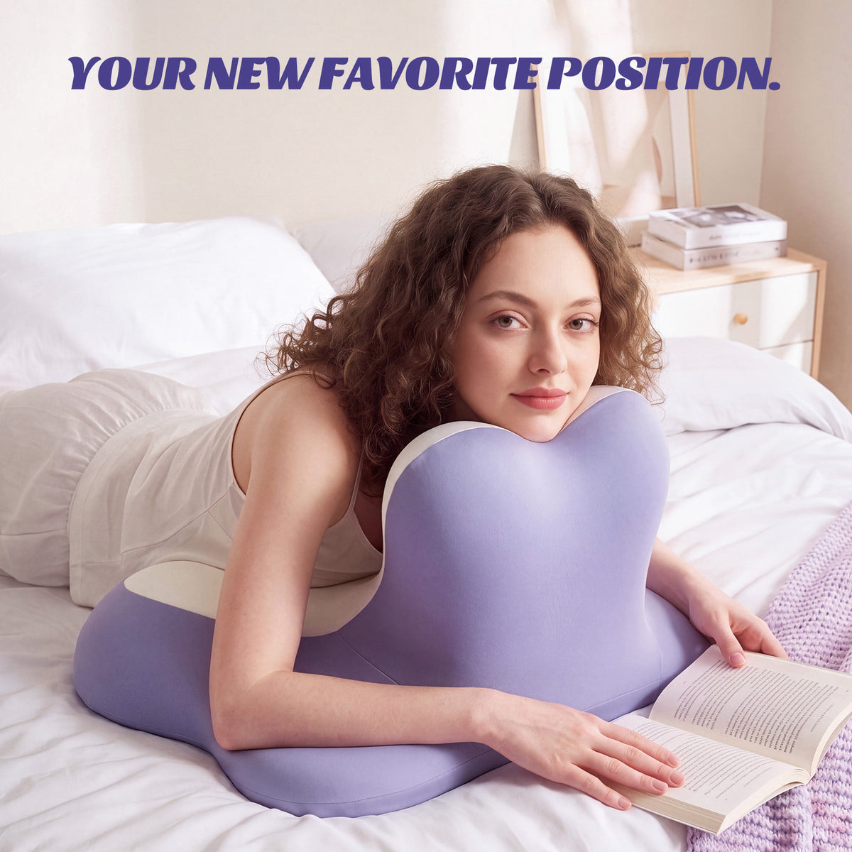COZYFUZY Ergonomic Memory Foam Wedge Pillow, Prone Pillow for Multi-Position Support, Reading and Prone Rest