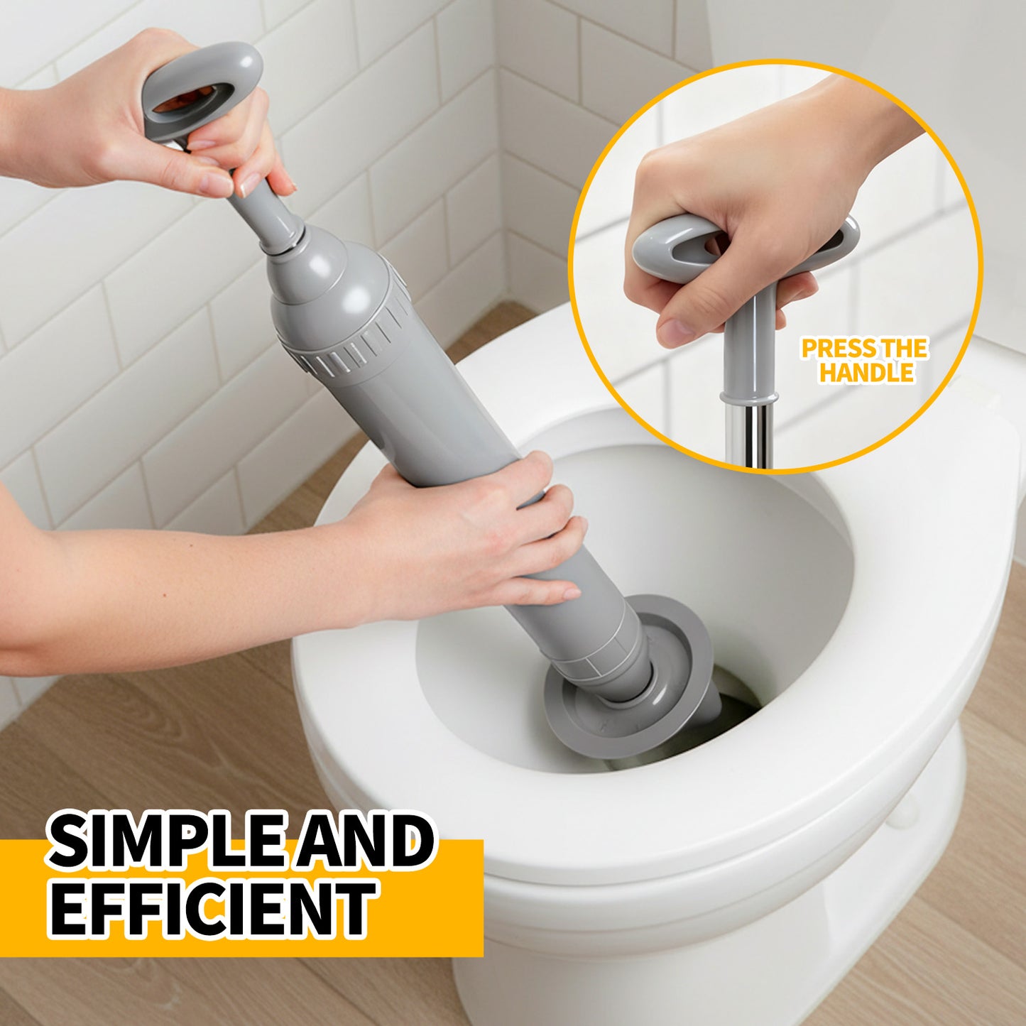 propuri High Pressure Powerful Pump Multi-Drain Plunger Bathroom Kitchen Toilet Shower Sinks,Gray