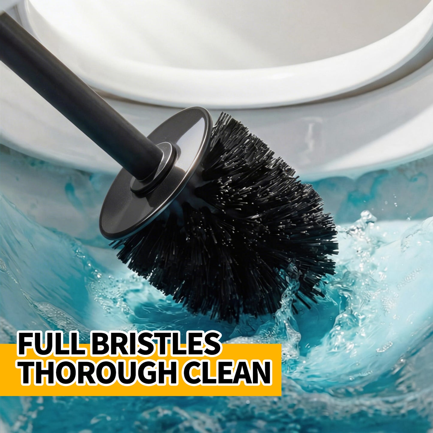 propuri 2Pack Toilet Bowl Brush and Holder Set - Toilet Scrubber Brush,Cleaning Brush,Bathroom Decor,Cleaning Supplies,Household Essentials,Black