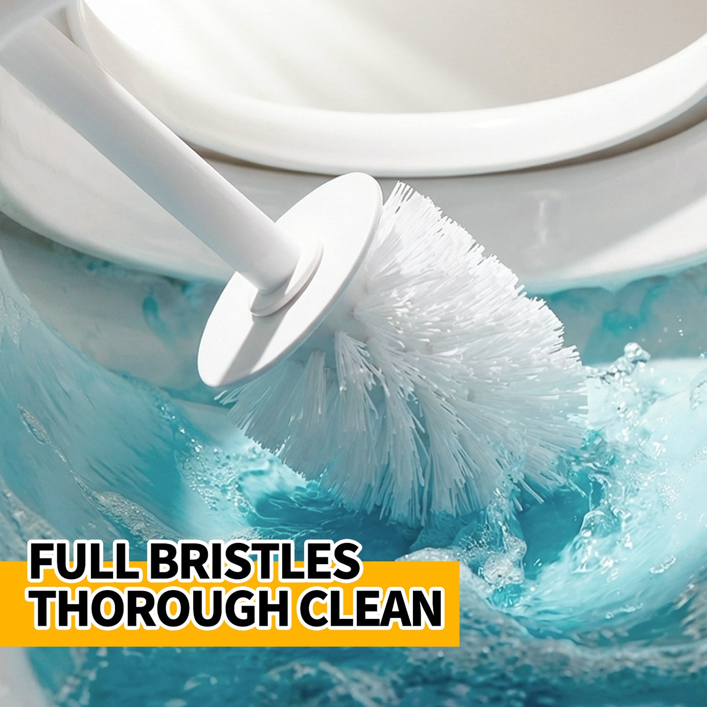 propuri 2Pack Toilet Bowl Brush and Holder Set - Toilet Scrubber Brush,Cleaning Brush,Bathroom Decor,Household Essentials,Cleaning Supplies,Home Essentials,White