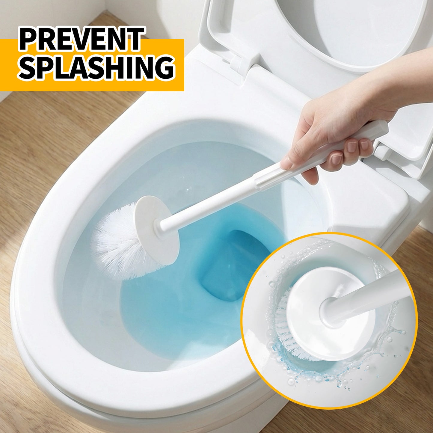 propuri 2Pack Toilet Bowl Brush and Holder Set - Toilet Scrubber Brush,Cleaning Brush,Bathroom Decor,Household Essentials,Cleaning Supplies,Home Essentials,White