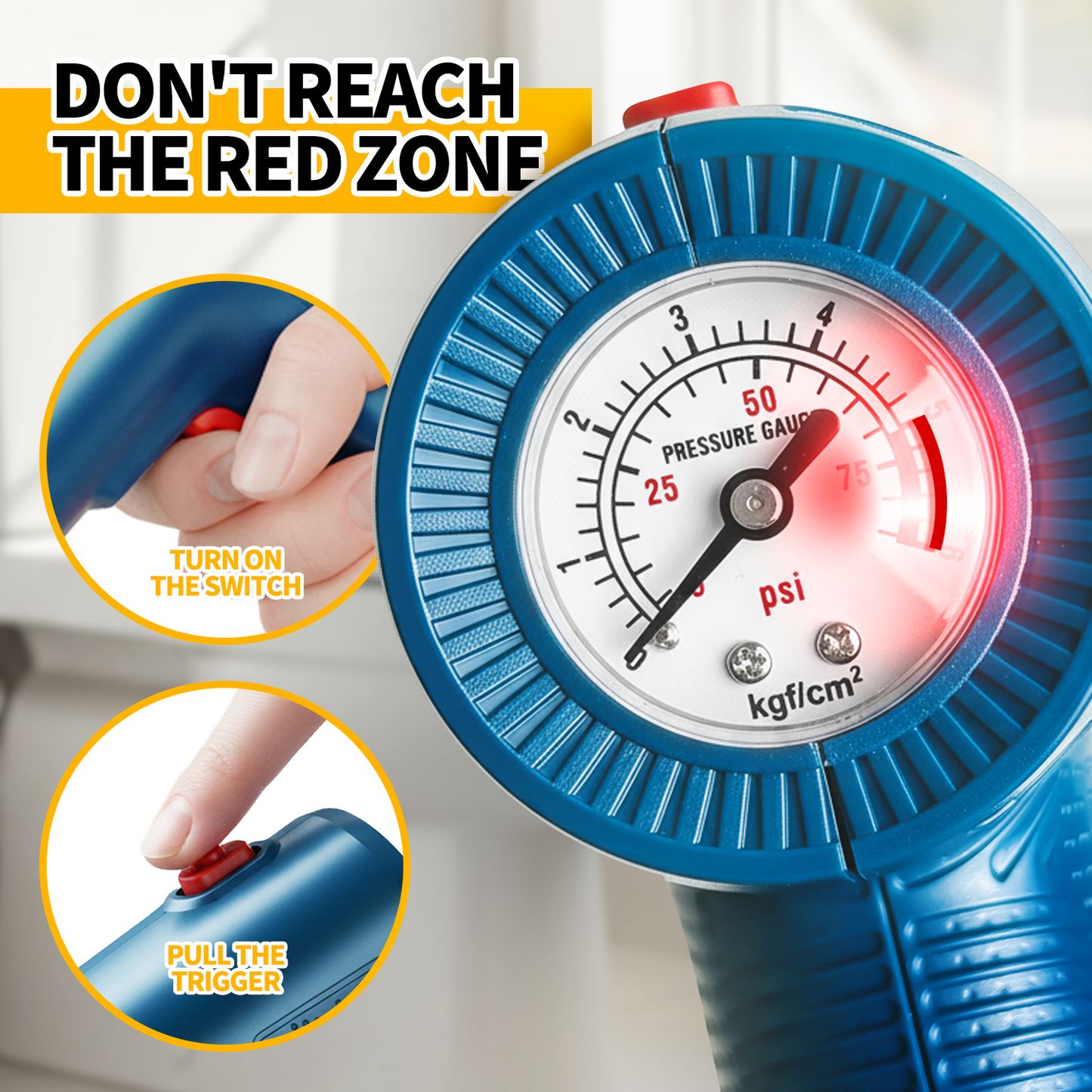 propuri Electric Toilet Plunger, High-Pressure Air Drain Plunge Unclogger for Toilets, Bathroom Floor, Drain Sinks and Plumbing Clogs，Power Drain Clog Remover, Blue