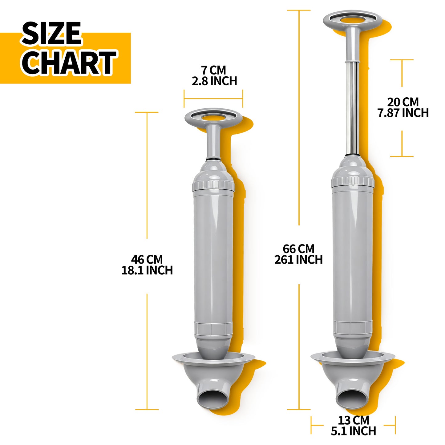 propuri High Pressure Powerful Pump Multi-Drain Plunger Bathroom Kitchen Toilet Shower Sinks,Gray