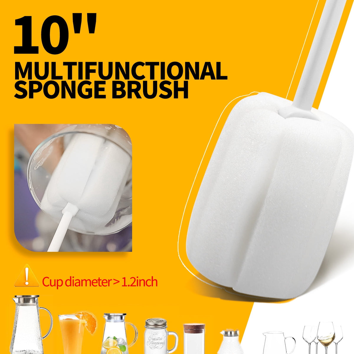 Propuri 8-Pack White, New Electronics Cleaning Brush Set with Long-Handled Bottle Brush and Straw Brush