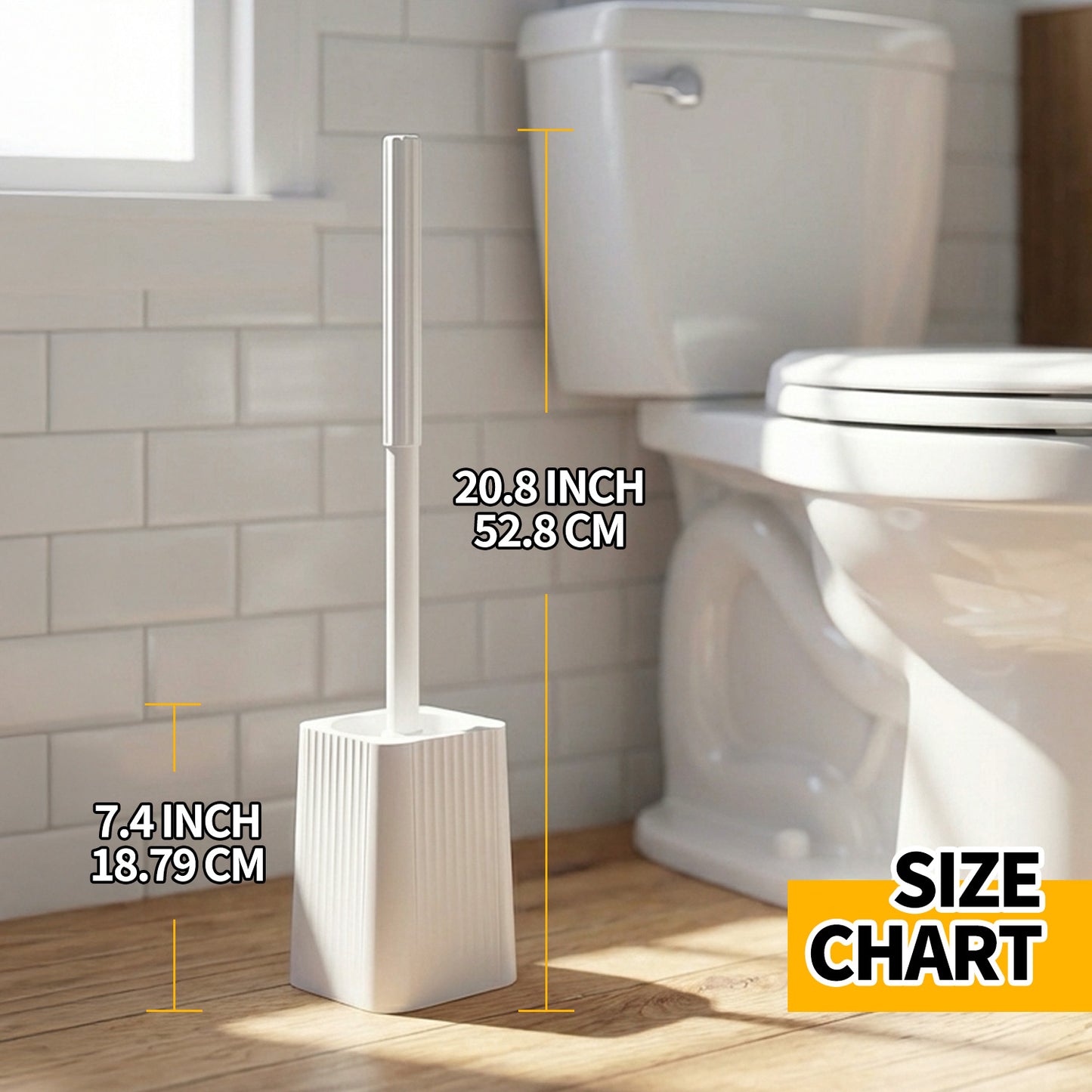 propuri 2Pack Toilet Bowl Brush and Holder Set - Toilet Scrubber Brush,Cleaning Brush,Bathroom Decor,Household Essentials,Cleaning Supplies,Home Essentials,White