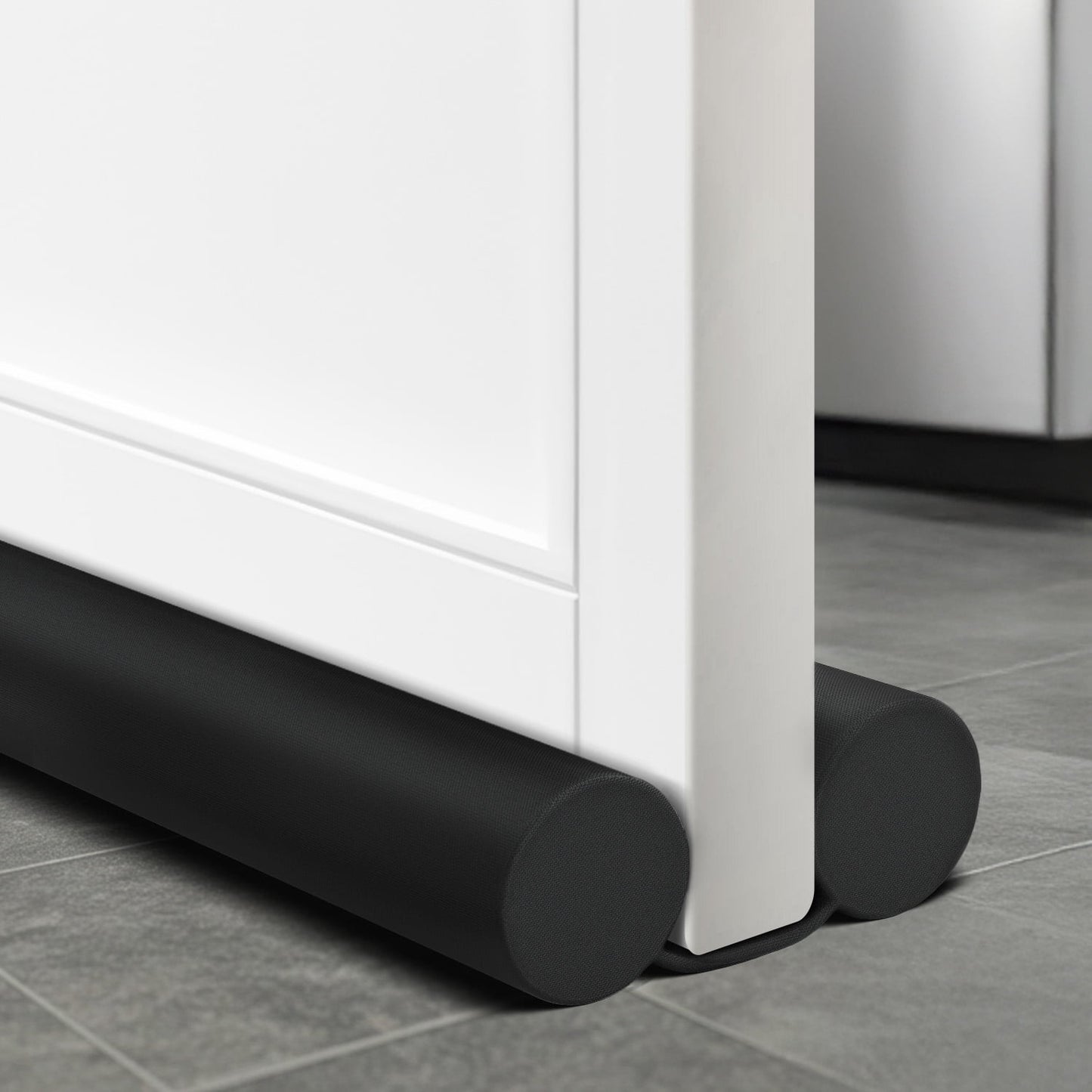 NSTB Door Draft Stopper, Breeze Blocker Adjustable Door Sweeps, 2" Foam Strip for Doors 32" to 36", Grey