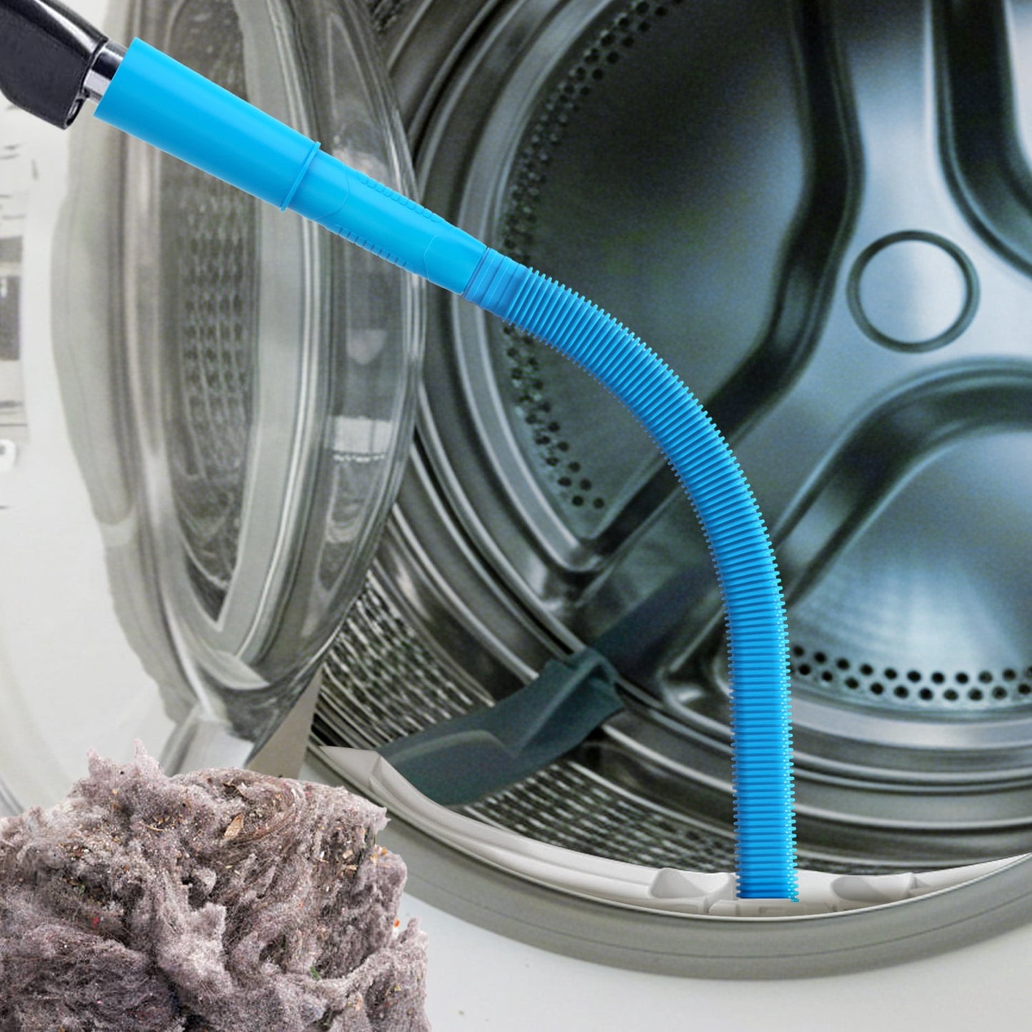 NSTB Dryer Vent Cleaning Kit Vacuum Hose Attachment,Lint Remover, Blue