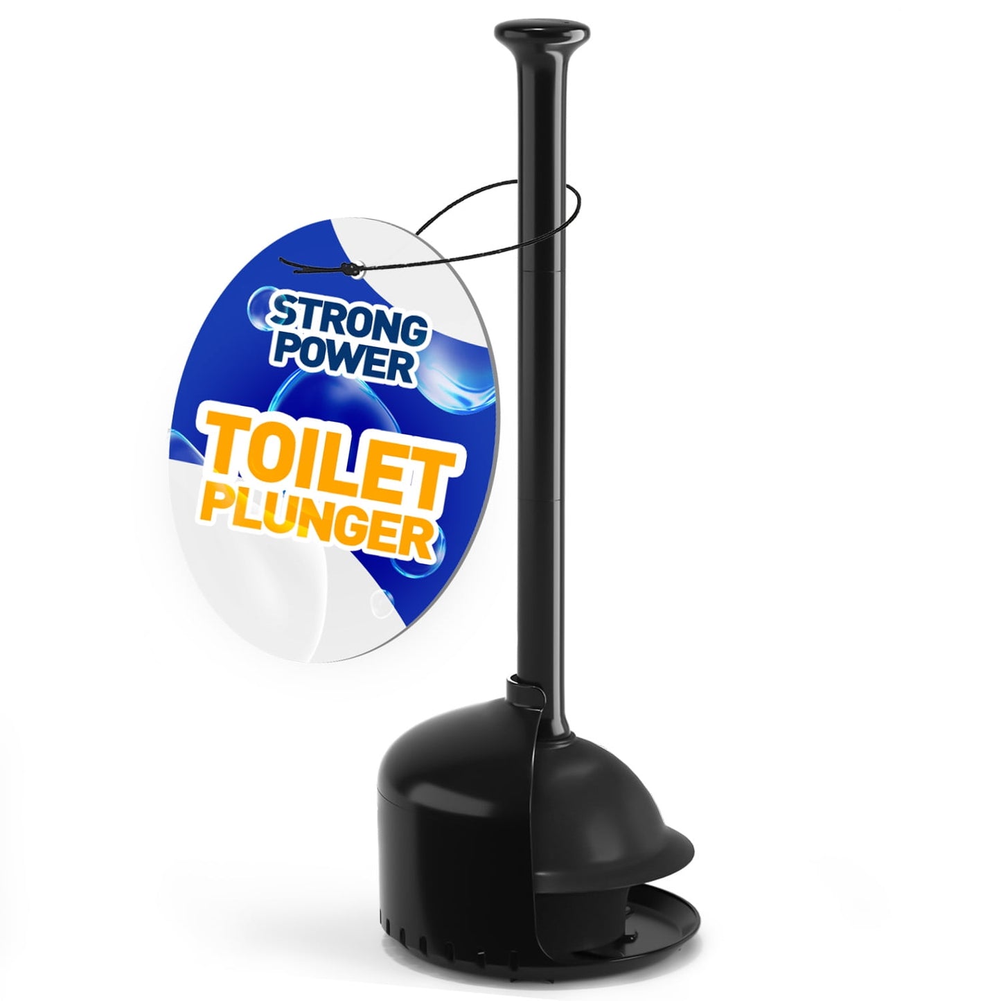 NSTB Toilet Plunger with Holder,Heavy Duty Plunger with Cover,Bathroom Decor  Accessories,Toilet Clean,Black