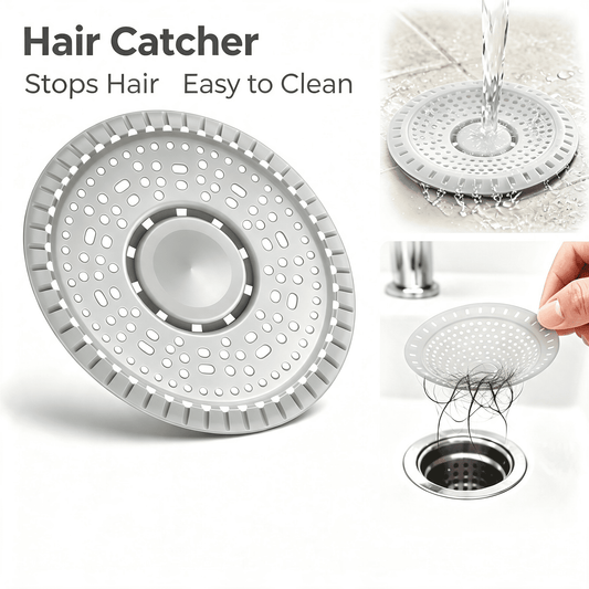 propuri Shower Drain Hair Catcher, Premium Silicone Drain & Shower Drain Cover for Shower Room, Bathroom, Sink, Gray